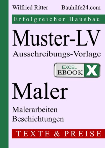 Muster-LV Malerarbeiten - Excel Hausbau LV-Vorlage mit Baupreisen